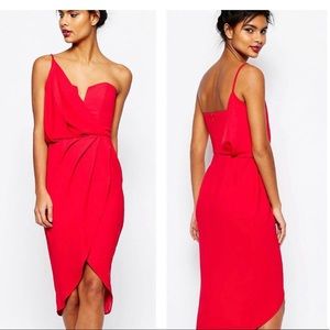 ASOS Asymmetric One Shoulder sexy, holiday cocktail dress